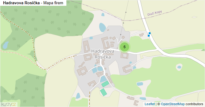 Hadravova Rosička - mapa firem