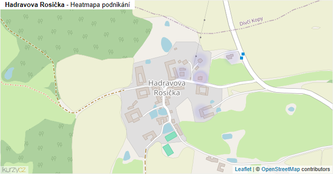 Hadravova Rosička - mapa podnikání