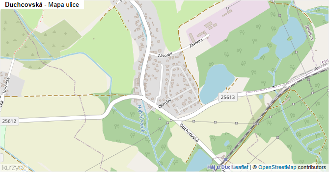 Duchcovská - mapa ulice