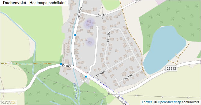 Duchcovská - mapa podnikání