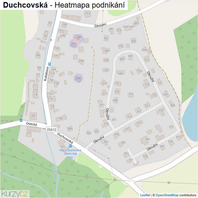 Mapa Duchcovská - Firmy v ulici.