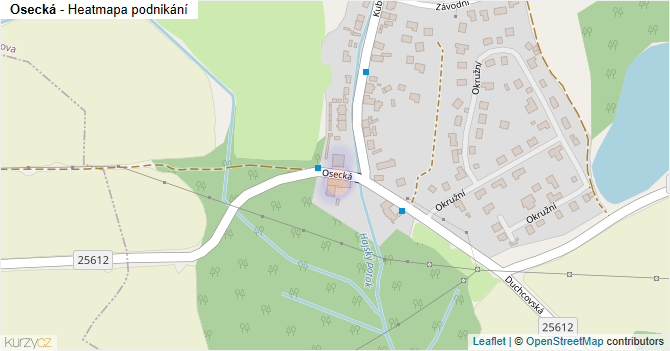 Osecká - mapa podnikání