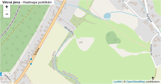 Větrná jáma - mapa podnikání