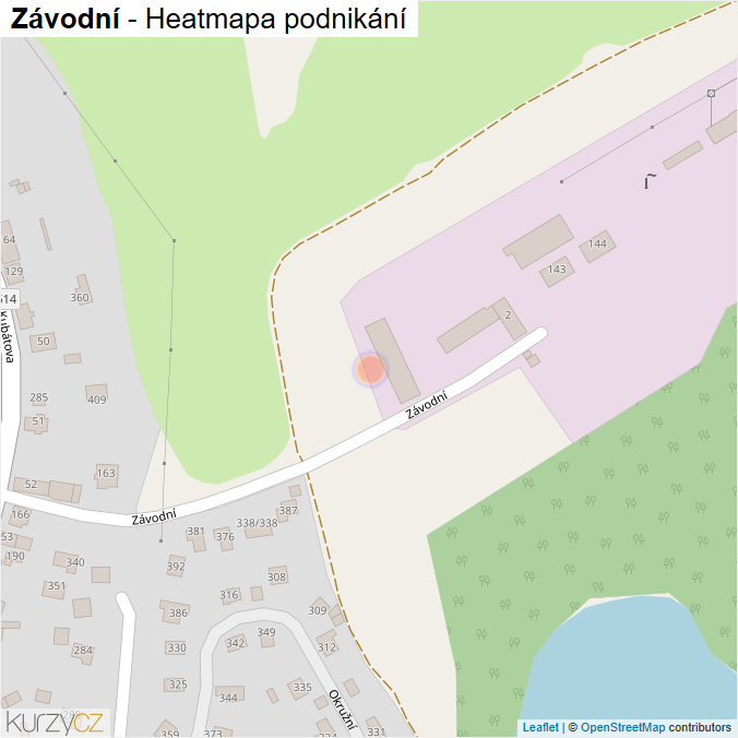 Mapa Závodní - Firmy v ulici.