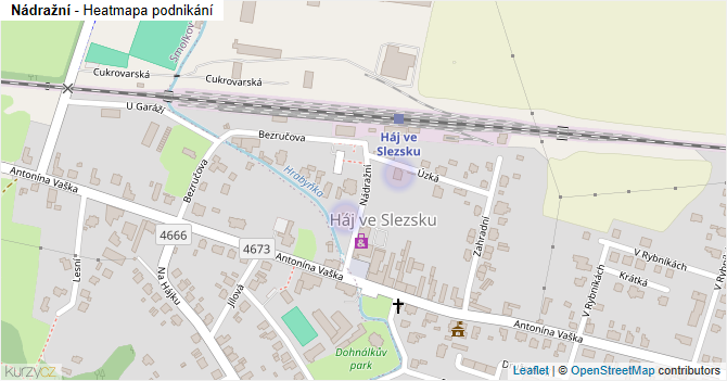 Nádražní - mapa podnikání