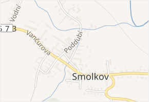Slepá v obci Háj ve Slezsku - mapa ulice