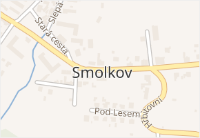 Smolkov v obci Háj ve Slezsku - mapa části obce