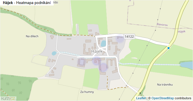 Hájek - mapa podnikání