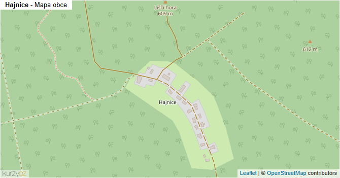 Hajnice - mapa obce