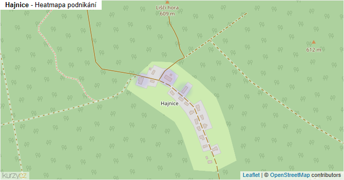 Hajnice - mapa podnikání