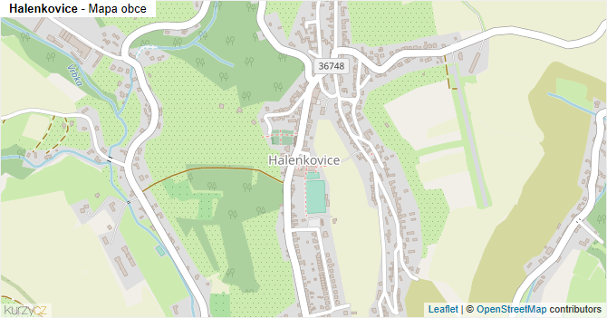 Halenkovice - mapa obce