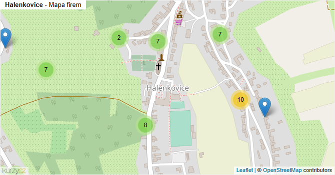 Halenkovice - mapa firem