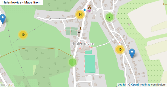 Halenkovice - mapa firem
