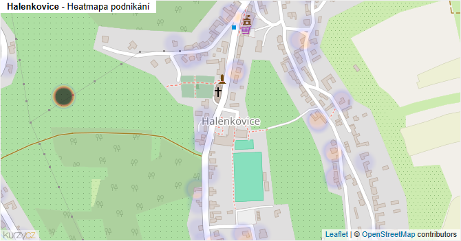Halenkovice - mapa podnikání