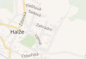 Březová v obci Halže - mapa ulice