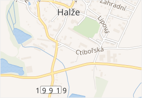 Ctibořská v obci Halže - mapa ulice