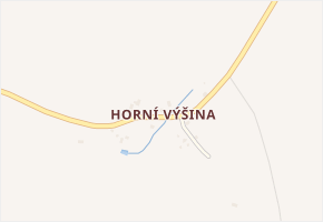 Horní Výšina v obci Halže - mapa části obce