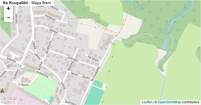 Ke Koupališti - mapa firem