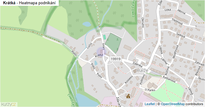Krátká - mapa podnikání