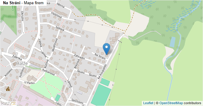 Na Stráni - mapa firem