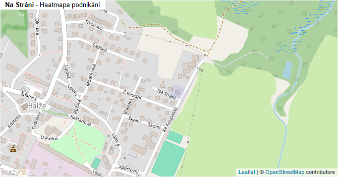 Na Stráni - mapa podnikání