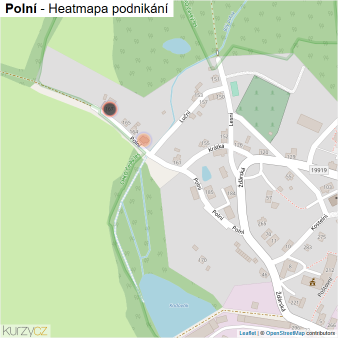 Mapa Polní - Firmy v ulici.