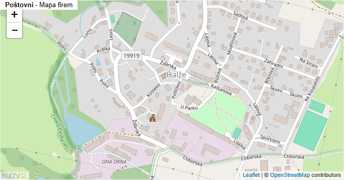 Poštovní - mapa firem