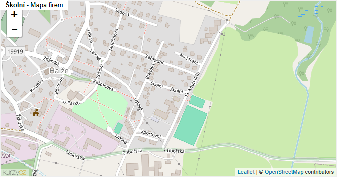 Školní - mapa firem