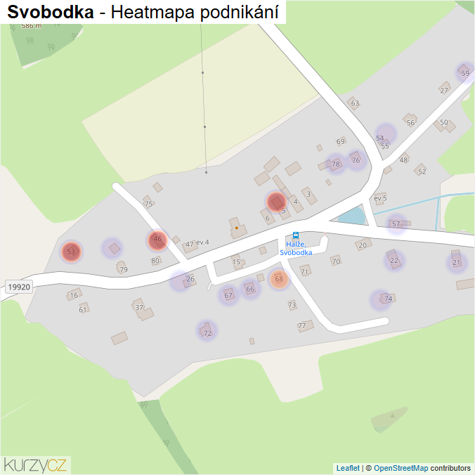 Mapa Svobodka - Firmy v části obce.