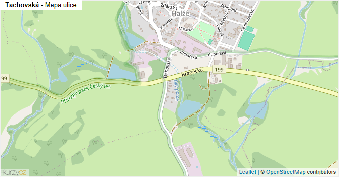 Tachovská - mapa ulice