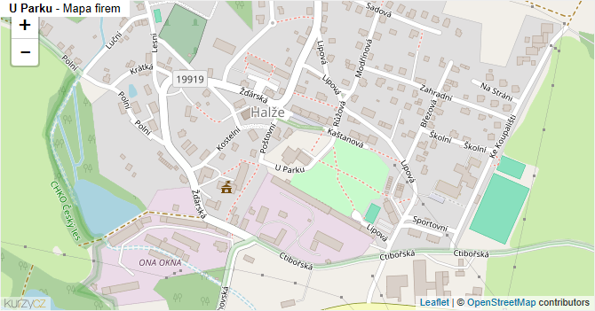 U Parku - mapa firem