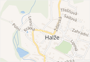 Žďárská v obci Halže - mapa ulice