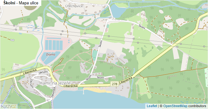 Školní - mapa ulice