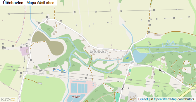 Útěchovice - mapa části obce