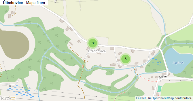 Útěchovice - mapa firem