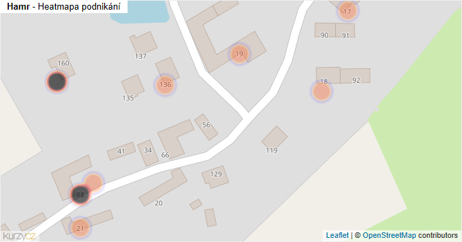 Hamr - mapa podnikání