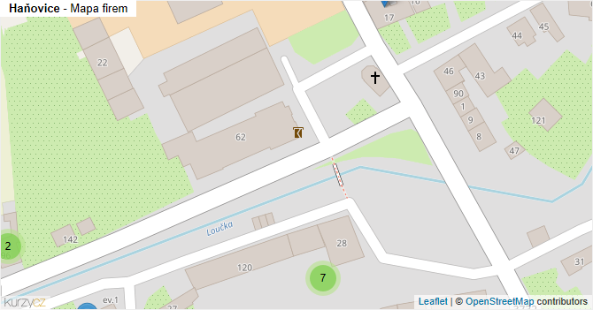 Haňovice - mapa firem