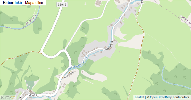 Habartická - mapa ulice
