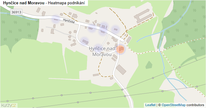 Hynčice nad Moravou - mapa podnikání