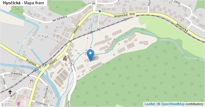 Hynčická - mapa firem