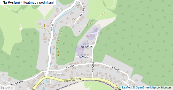 Na Výsluní - mapa podnikání