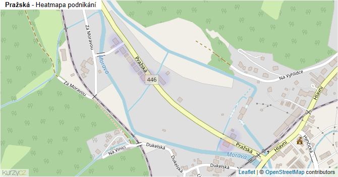Pražská - mapa podnikání