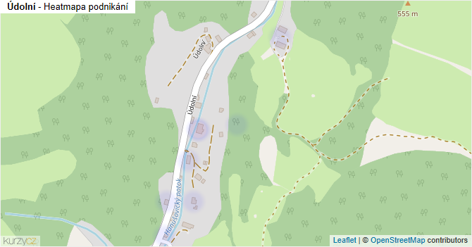 Údolní - mapa podnikání
