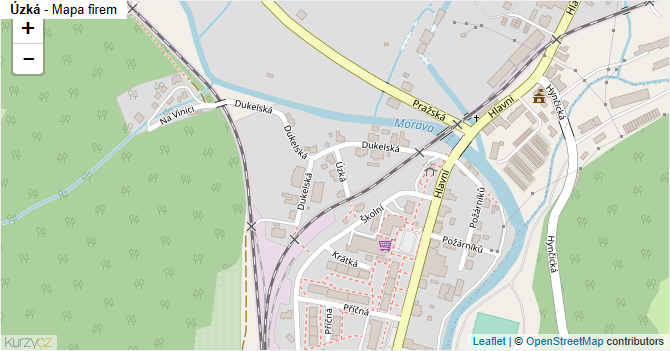 Úzká - mapa firem