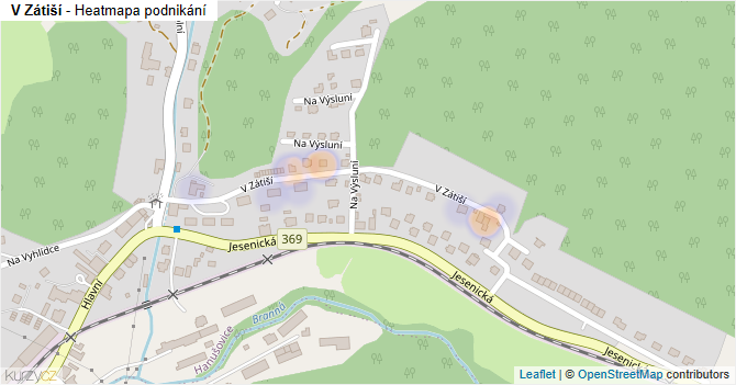 V Zátiší - mapa podnikání