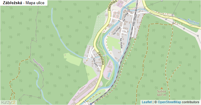 Zábřežská - mapa ulice