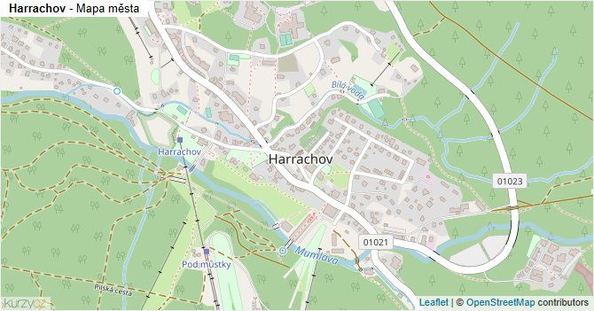 Harrachov - mapa města