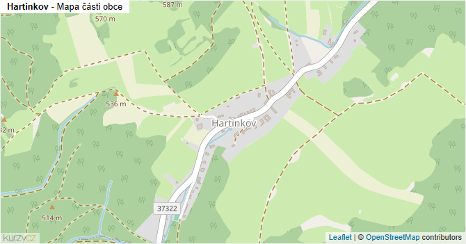 Hartinkov - mapa části obce