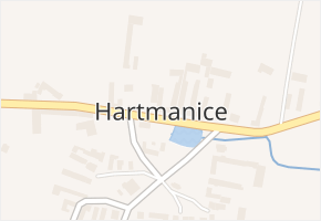 Hartmanice v obci Hartmanice - mapa části obce