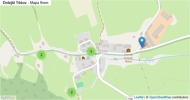 Dolejší Těšov - mapa firem